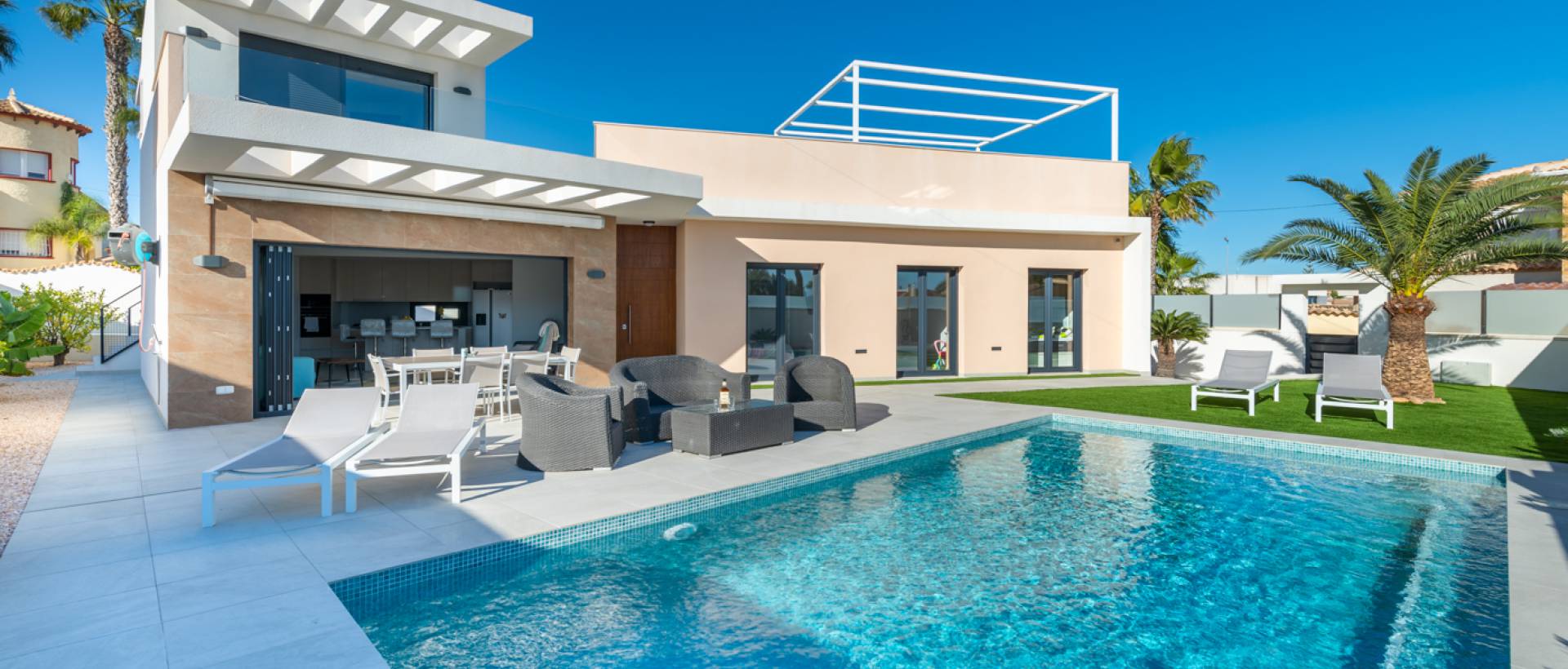 Swimming pool view-Swimming pool view-Beautiful; 4 Bedroom Villa for sale in Quesada