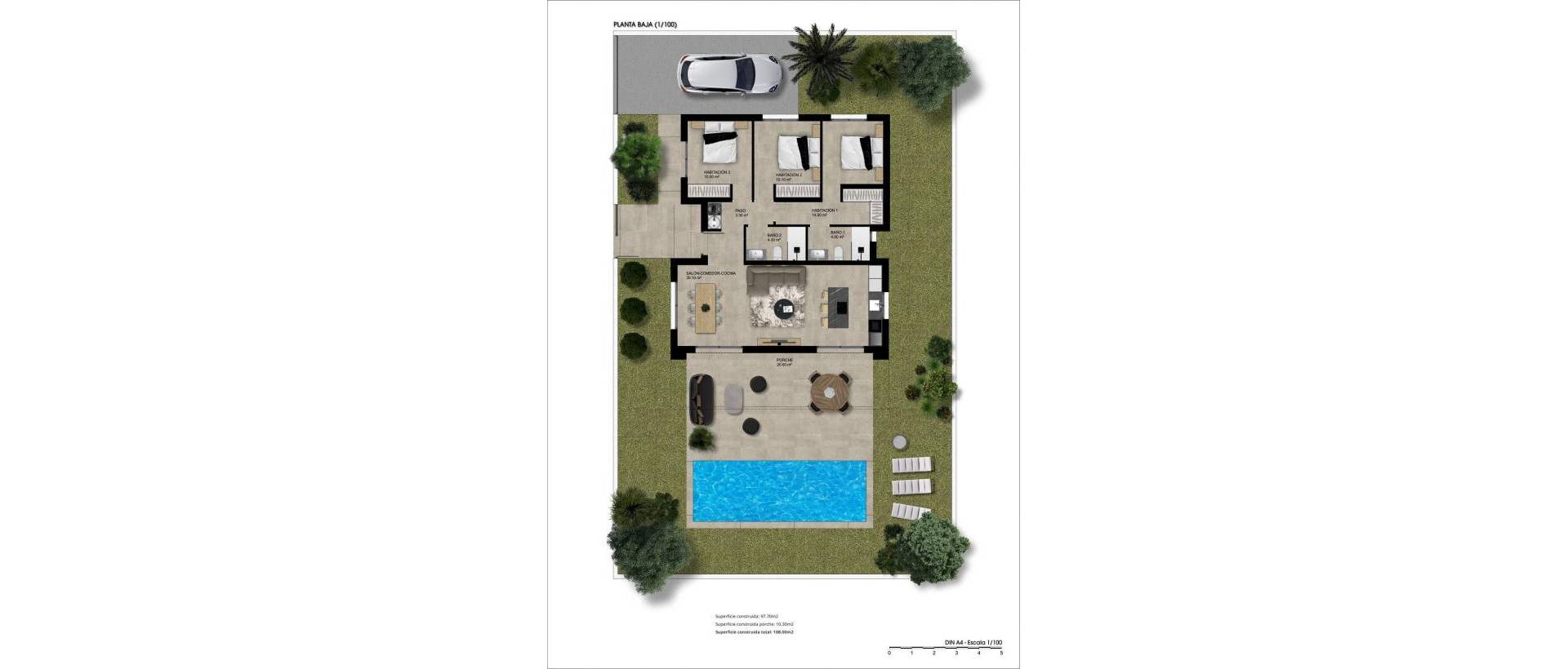 Obra Nueva - Villa - Hondon de las Nieves - La Solana