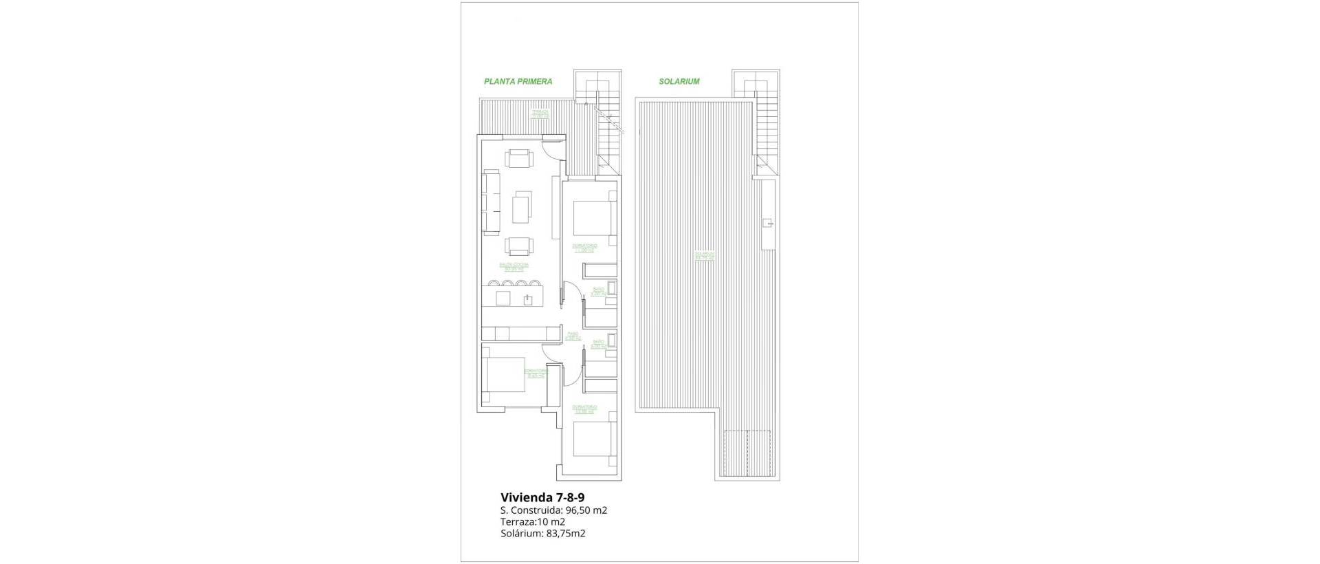 Obra Nueva - Top Floor Bungalow - San Pedro del Pinatar - Los antolinos