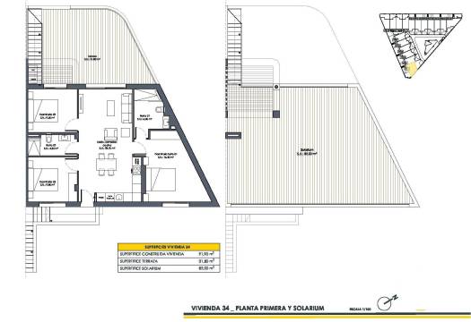 Obra Nueva - Top Floor Bungalow - San Fulgencio - Pueblo