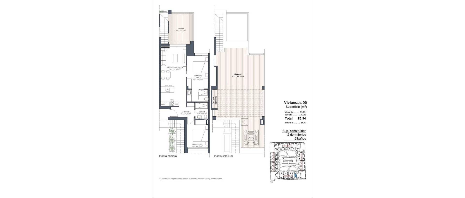 Obra Nueva - Top Floor Bungalow - Ciudad Quesada - Lo Marabu