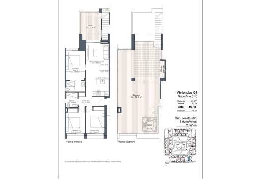 Obra Nueva - Top Floor Bungalow - Ciudad Quesada - Lo Marabu