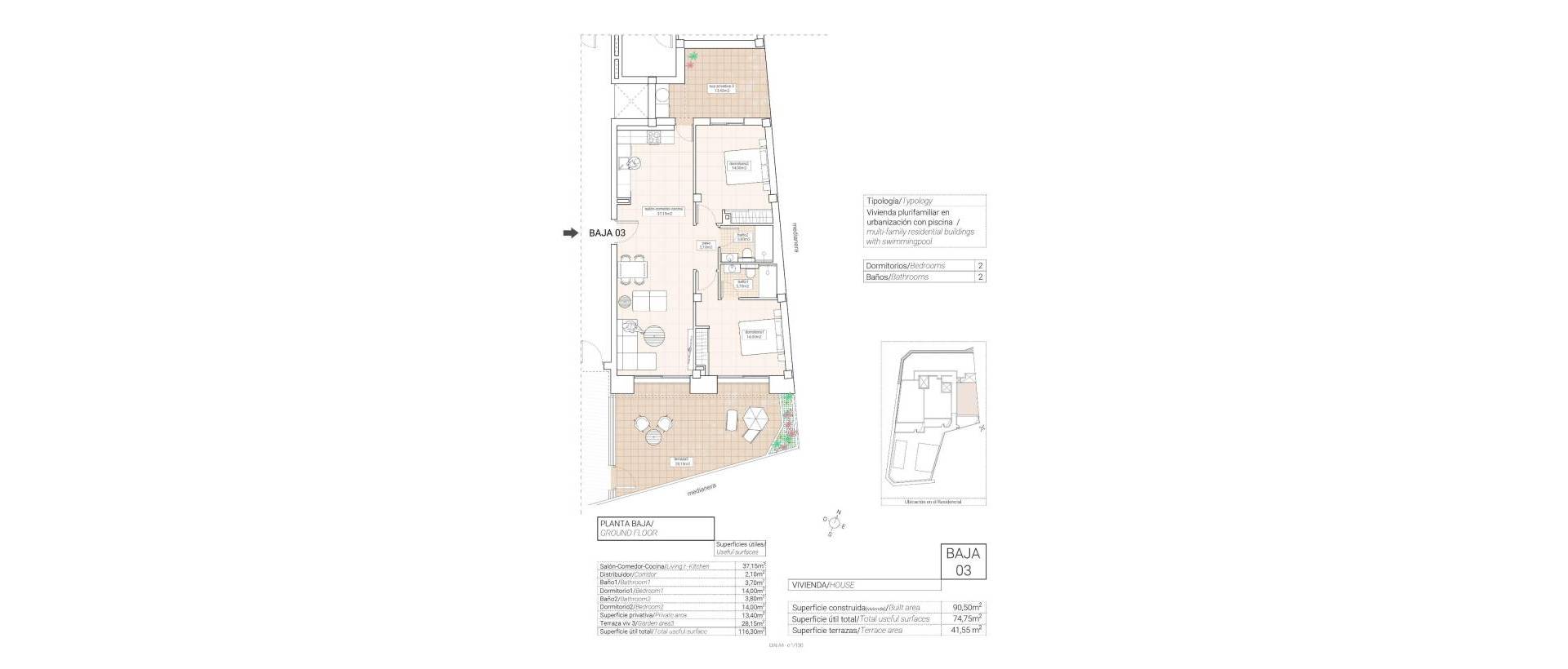Obra Nueva - Ground floor apartment - Hondon de las Nieves - Pueblo