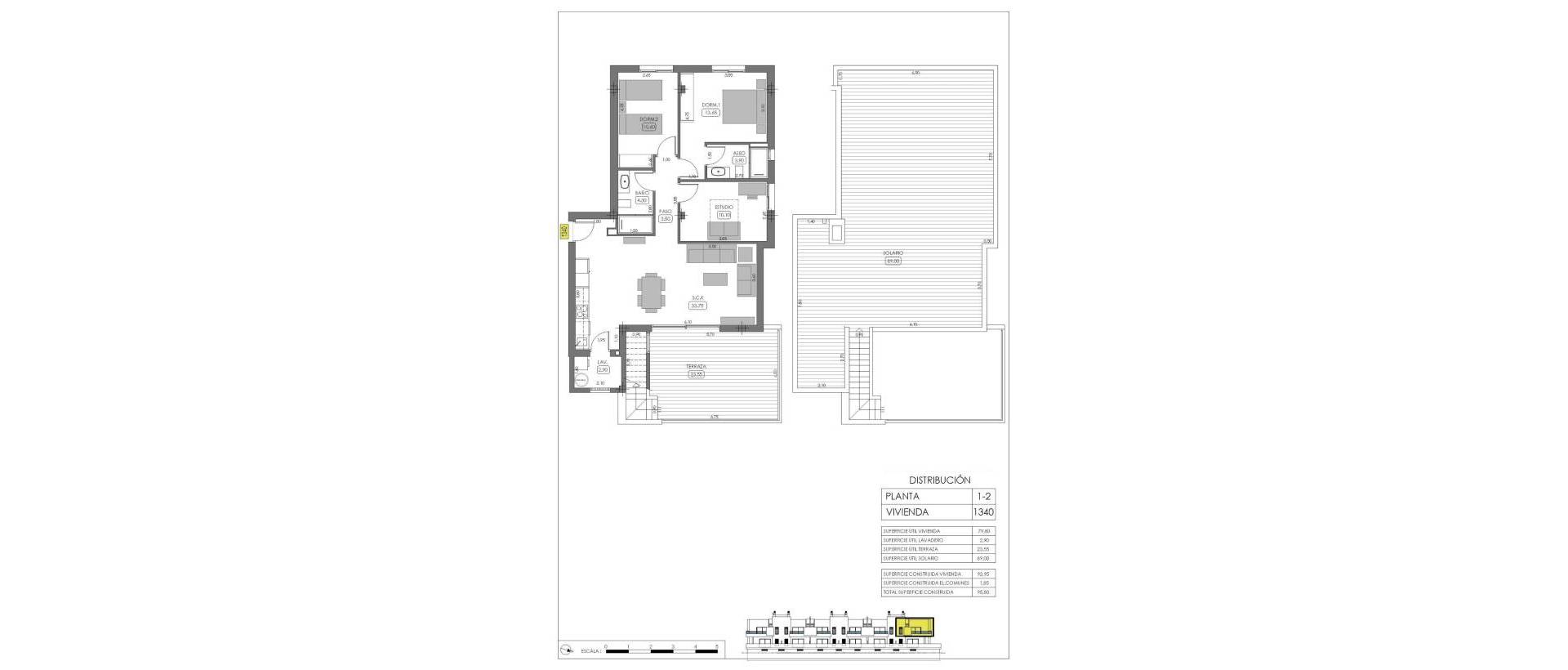Obra Nueva - Top Floor Bungalow - Algorfa - La Florida