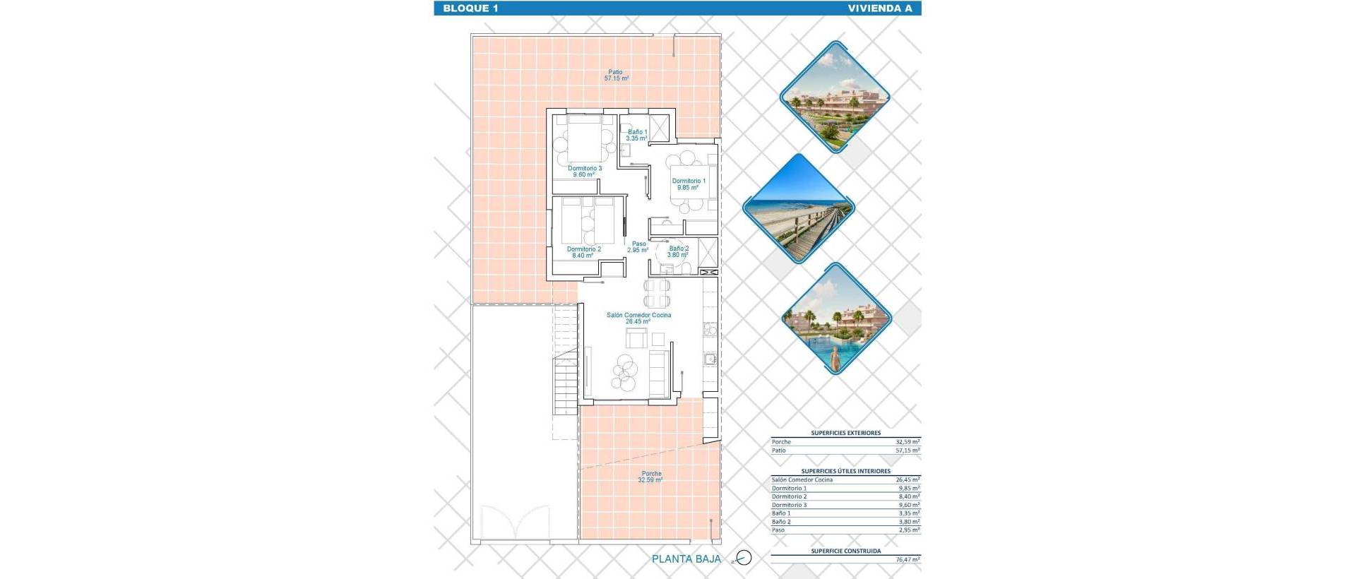 Obra Nueva - Ground Floor Bungalow - Pilar de la Horadada - Lo Monte
