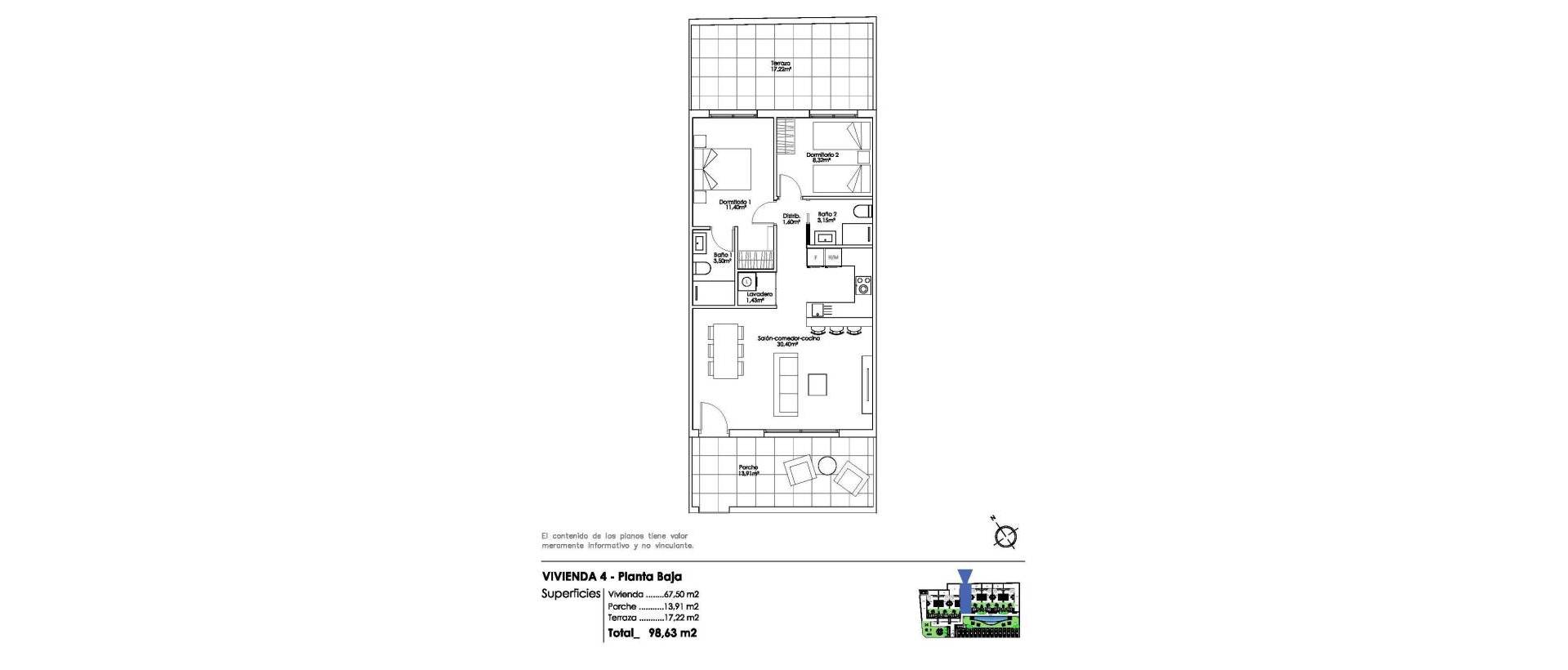 Obra Nueva - Ground Floor Bungalow - Pilar de la Horadada - Parque Ramon eugenio Escudero
