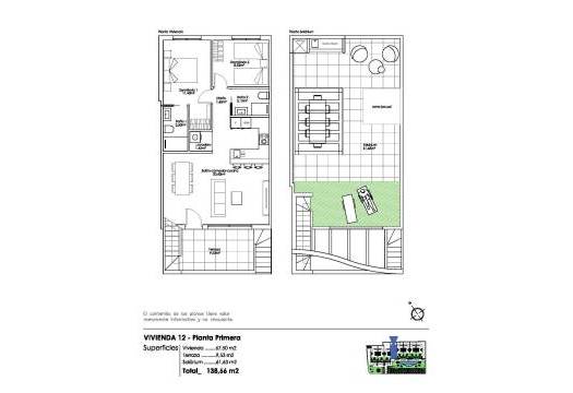 Obra Nueva - Top Floor Bungalow - Pilar de la Horadada - Parque Ramon eugenio Escudero