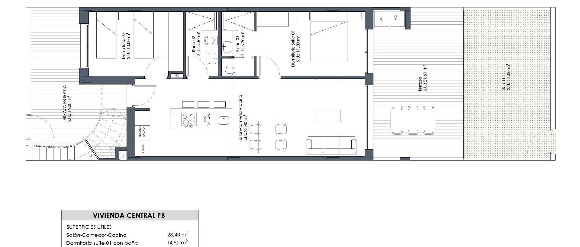 Obra Nueva - Ground Floor Bungalow - San Miguel de Salinas - Cerro del Sol