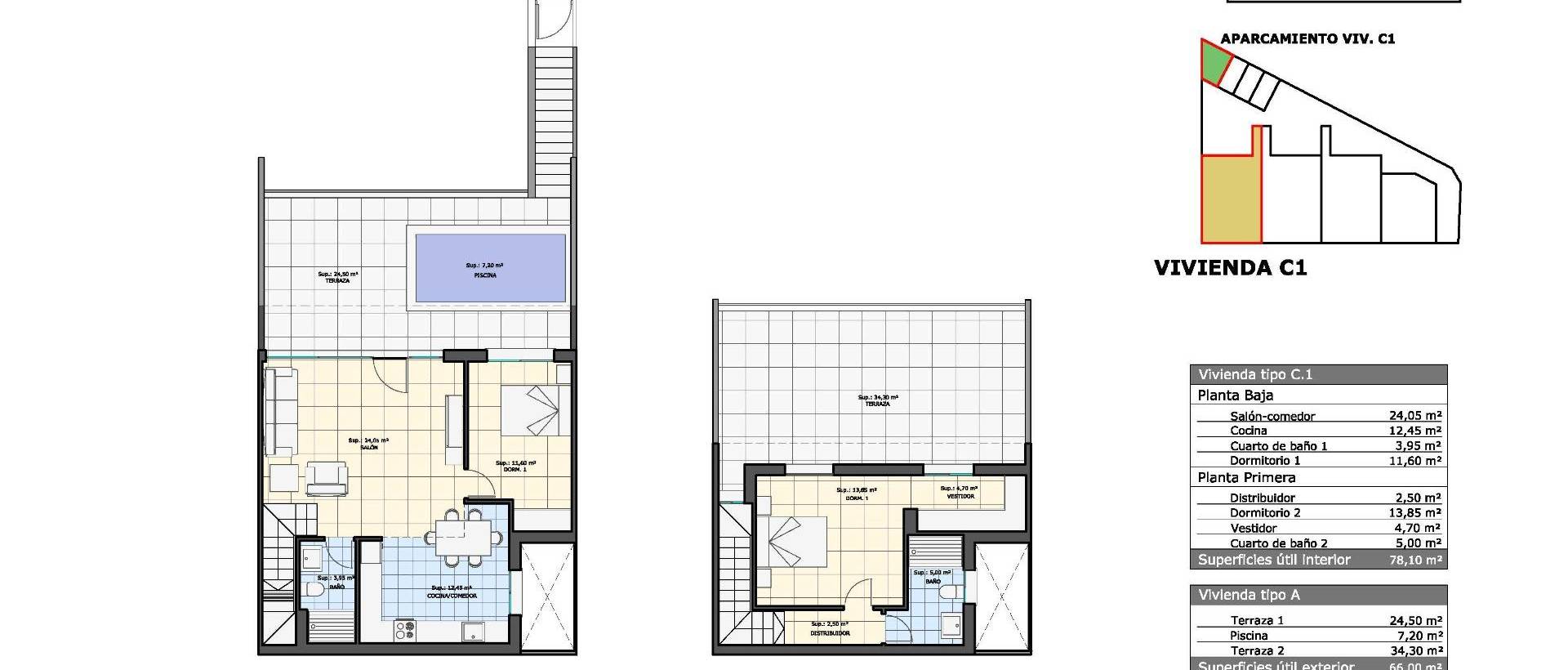 Obra Nueva - Top Floor Bungalow - Pilar de la Horadada - pueblo