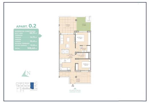 Obra Nueva - Ground floor apartment - Los Alcázares - Serena Golf