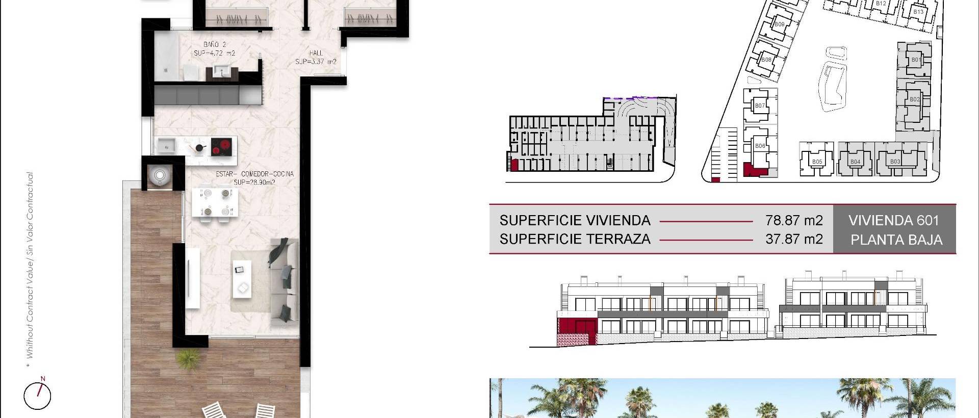 Obra Nueva - Ground Floor Bungalow - Ciudad Quesada - Lo Marabu