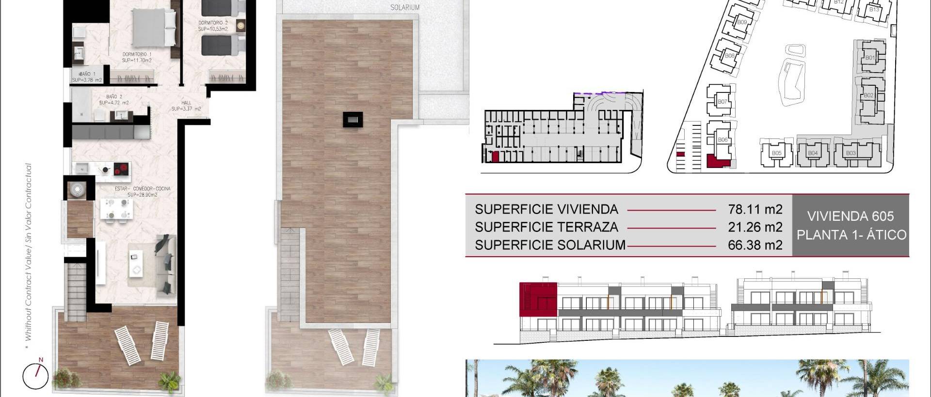 Obra Nueva - Top Floor Bungalow - Ciudad Quesada - Lo Marabu