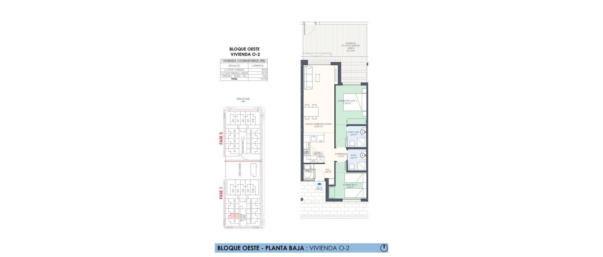 Obra Nueva - Ground Floor Bungalow - Pilar de la Horadada - Playa de las Higuericas
