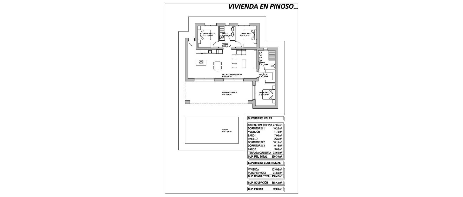Obra Nueva - Villa / Chalet - Pinoso - Lel
