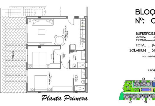 Obra Nueva - Top Floor Bungalow - Algorfa - La Florida