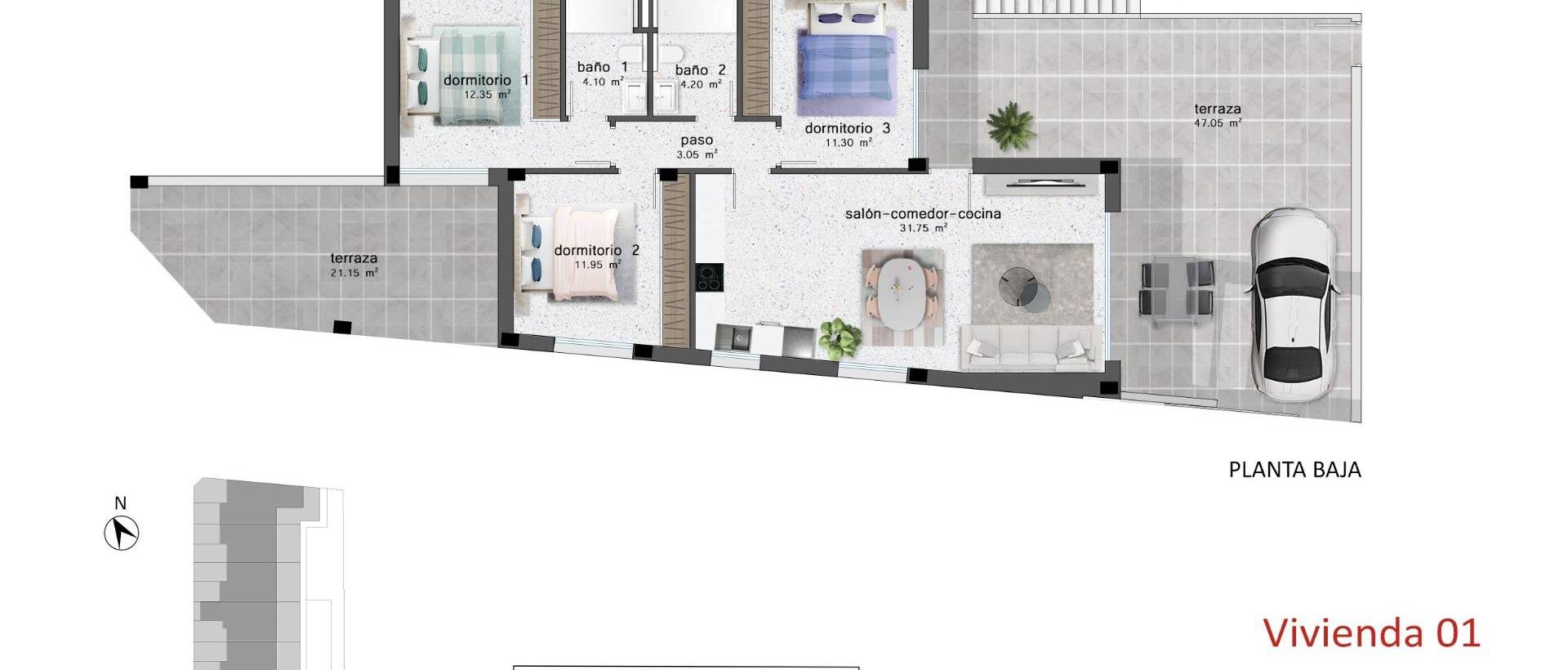 Obra Nueva - Ground Floor Bungalow - Pilar de la Horadada - pueblo