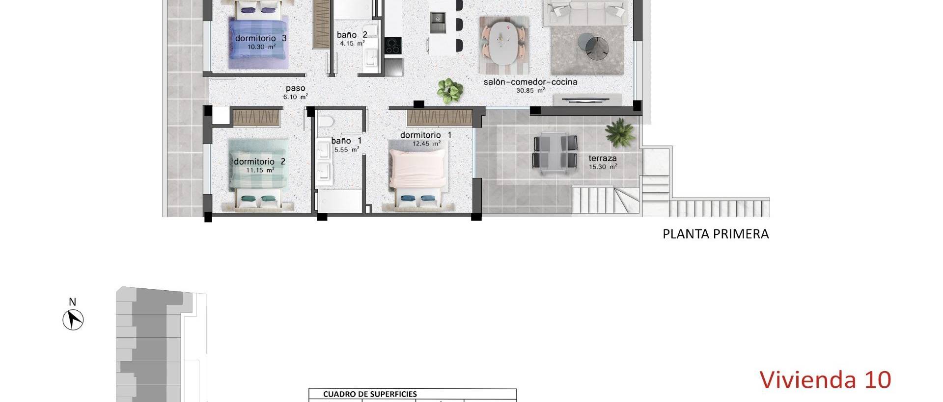 Obra Nueva - Top Floor Bungalow - Pilar de la Horadada - pueblo