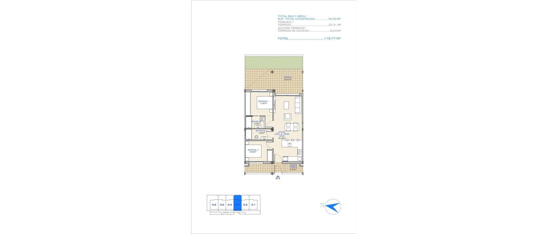 Obra Nueva - Ground floor apartment - Los Alcázares - Serena Golf