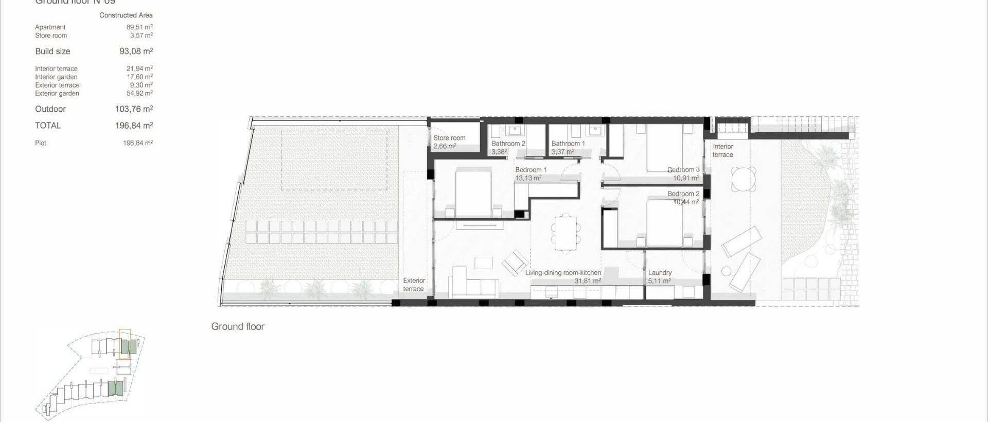 Obra Nueva - Ground Floor Bungalow - San Javier - Roda Golf