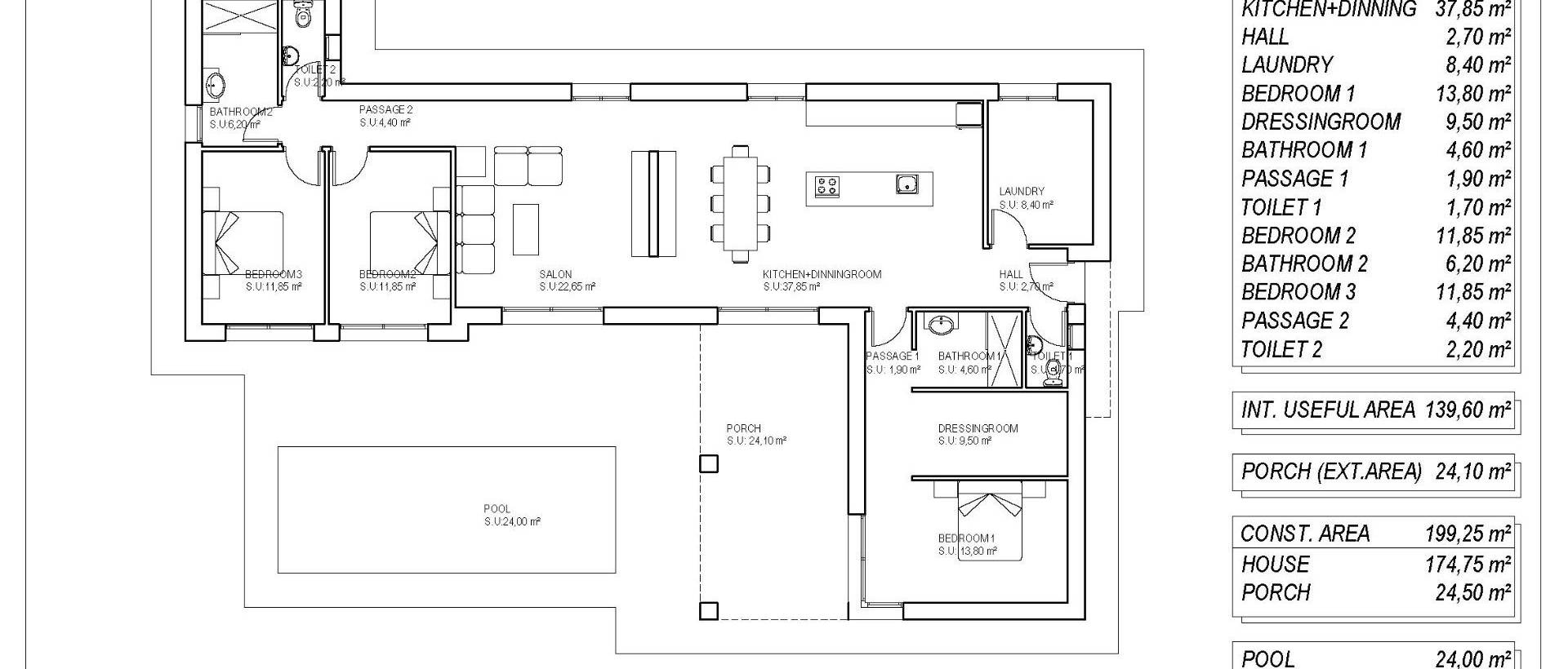 Obra Nueva - Villa / Chalet - Pinoso - Lel