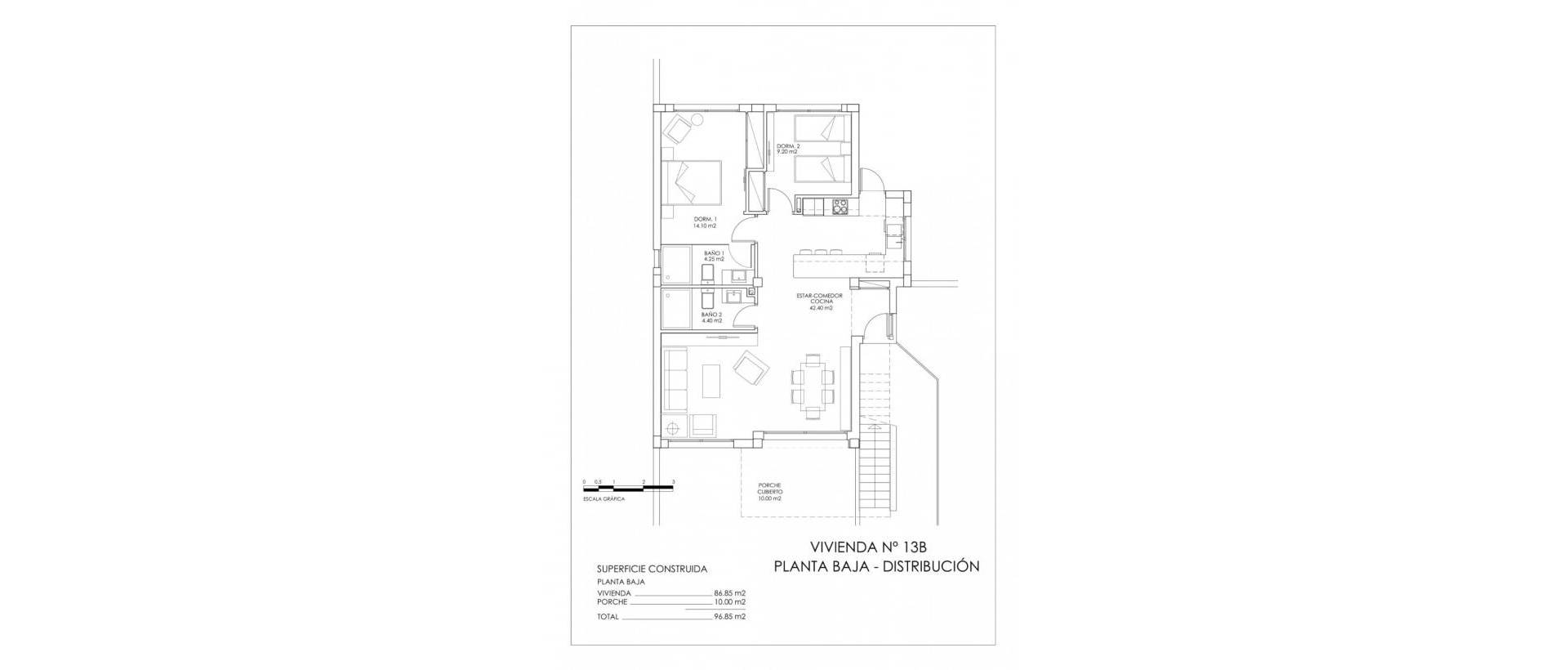 Obra Nueva - Ground Floor Bungalow - San Miguel de Salinas - VistaBella Golf