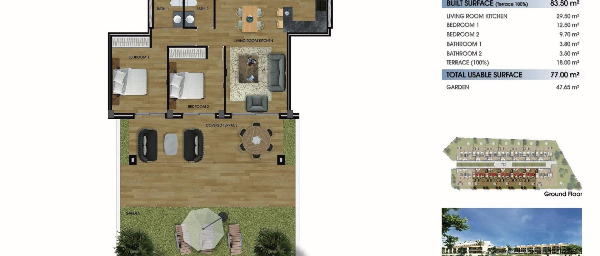 Obra Nueva - Ground floor apartment - Los Alcázares - La Serena Golf