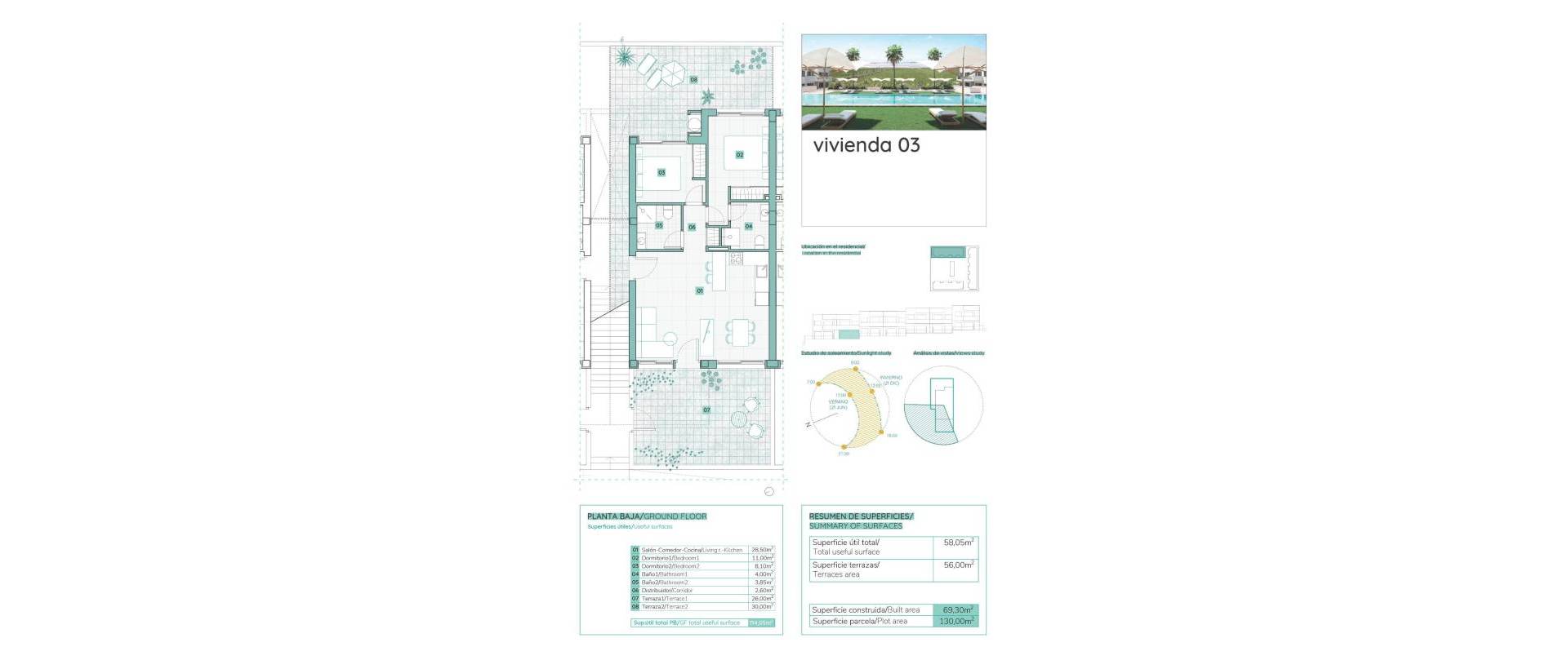 Obra Nueva - Ground Floor Bungalow - Torrevieja - Los balcones