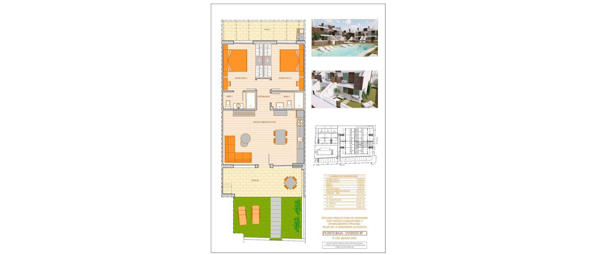 Obra Nueva - Ground Floor Bungalow - Pilar de la Horadada - pueblo