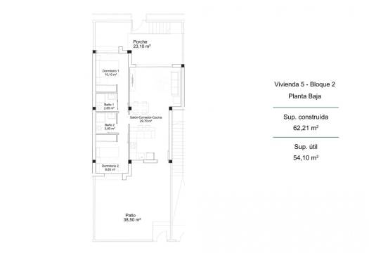 Obra Nueva - Ground Floor Bungalow - Orihuela Costa - PAU 26