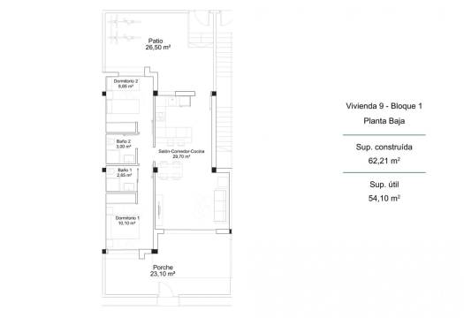 Obra Nueva - Ground Floor Bungalow - Orihuela Costa - PAU 26