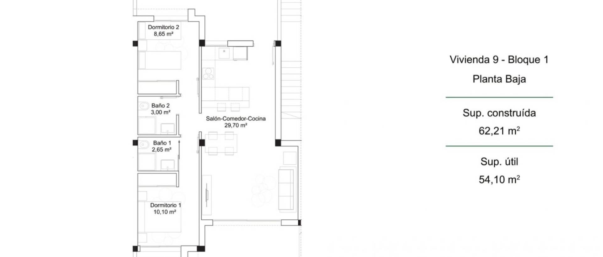 Obra Nueva - Ground Floor Bungalow - Orihuela Costa - PAU 26