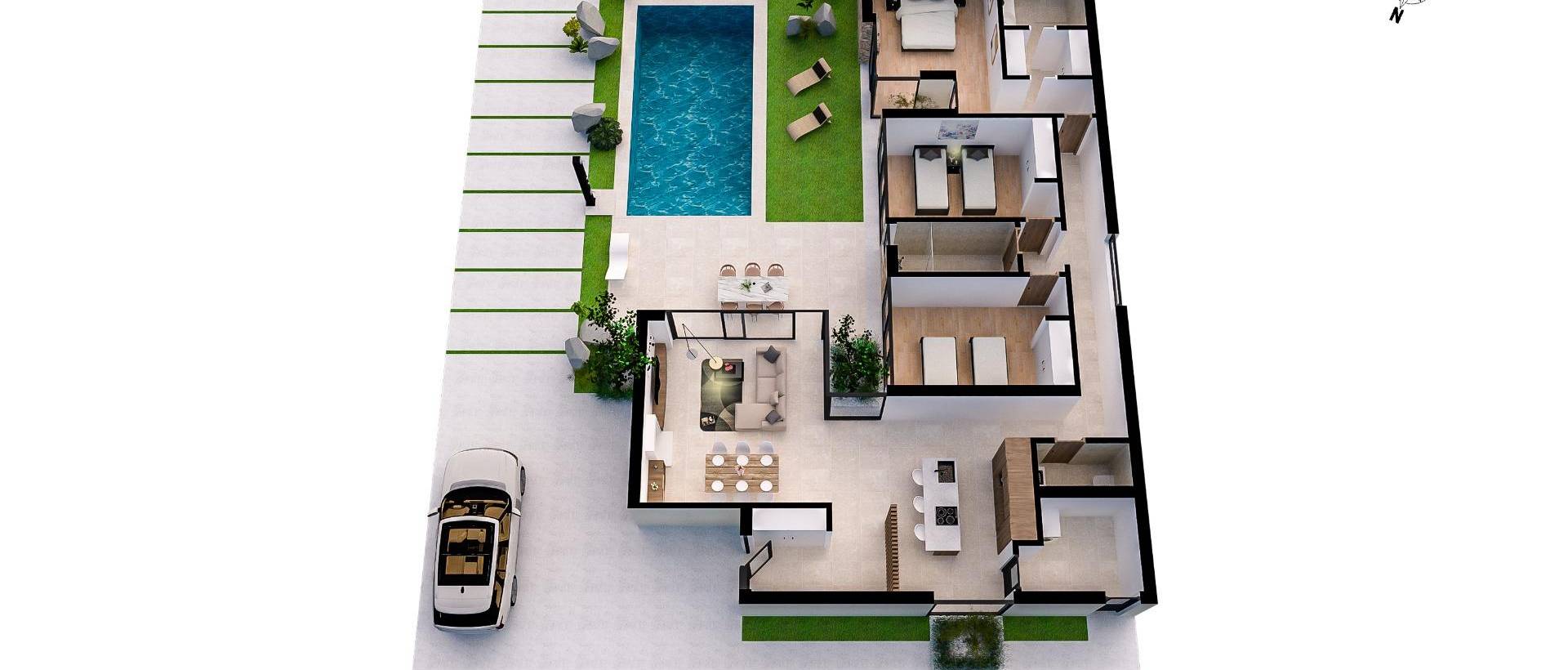Obra Nueva - Villa / Chalet - BAÑOS Y MENDIGO - Altaona Golf