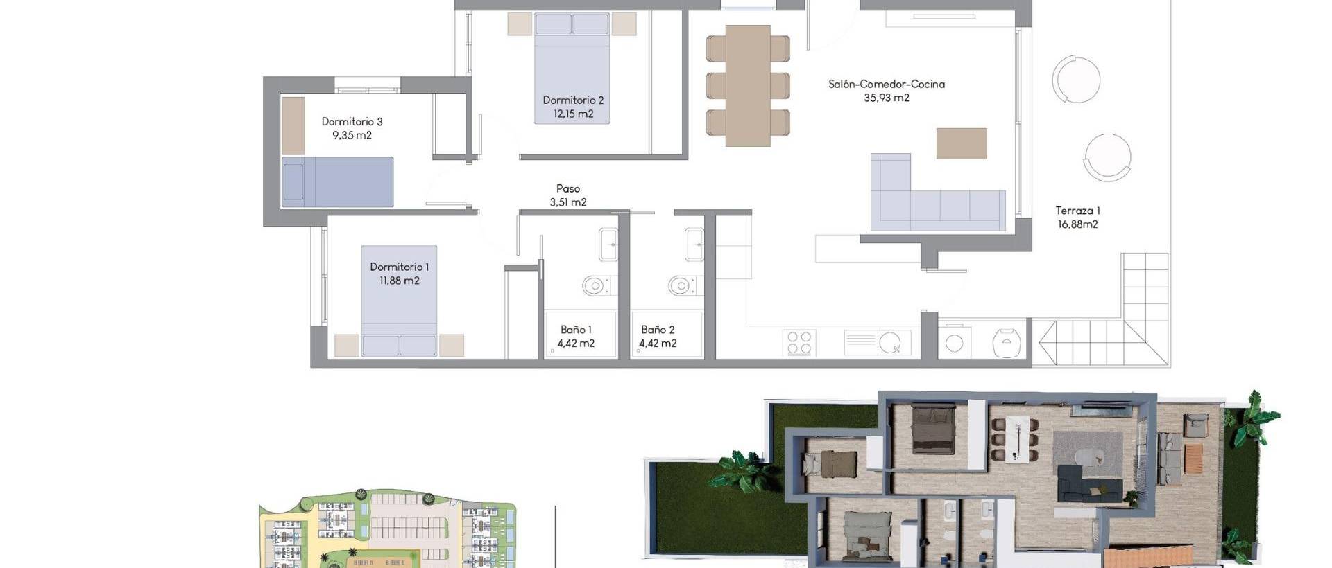 New - Top Floor Bungalow - Finestrat