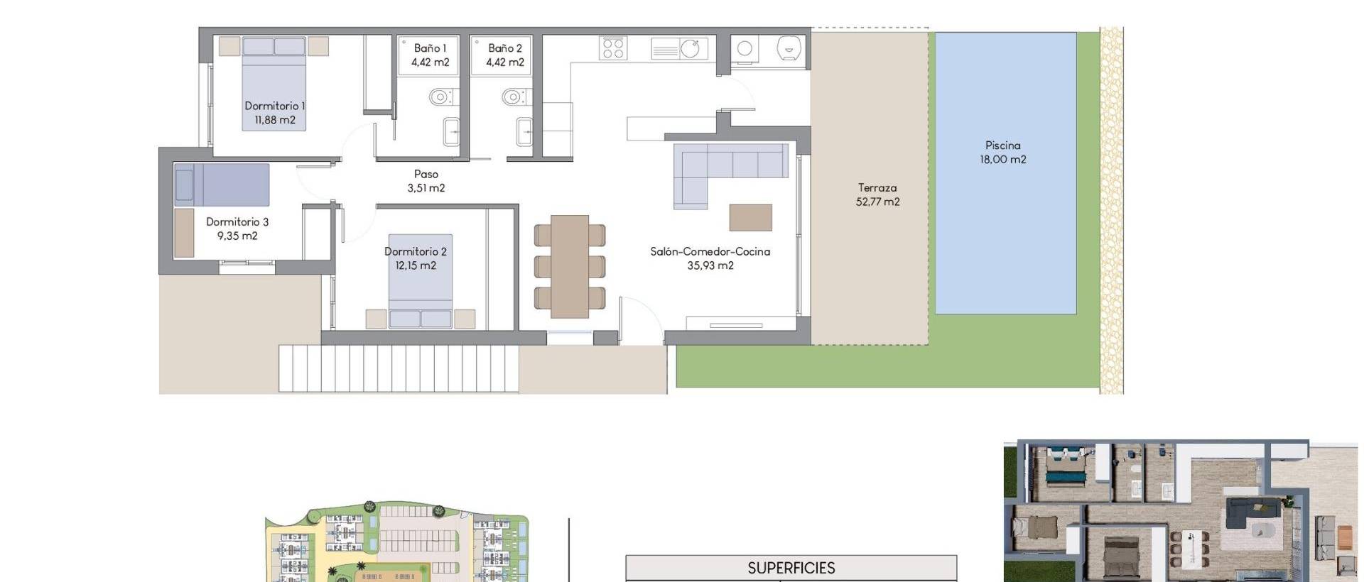 Obra Nueva - Ground Floor Bungalow - Finestrat