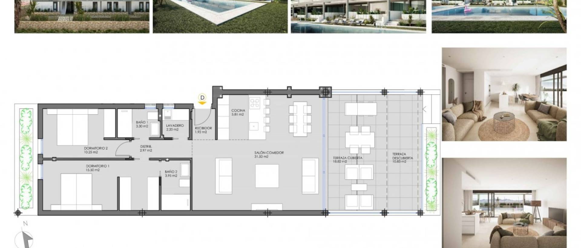 New - Ground floor apartment - Cartagena - Mar de cristal