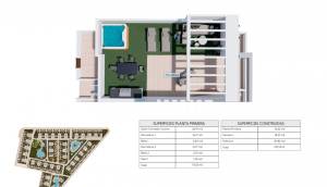 Obra Nueva - Top Floor Bungalow - Torrevieja - Los balcones