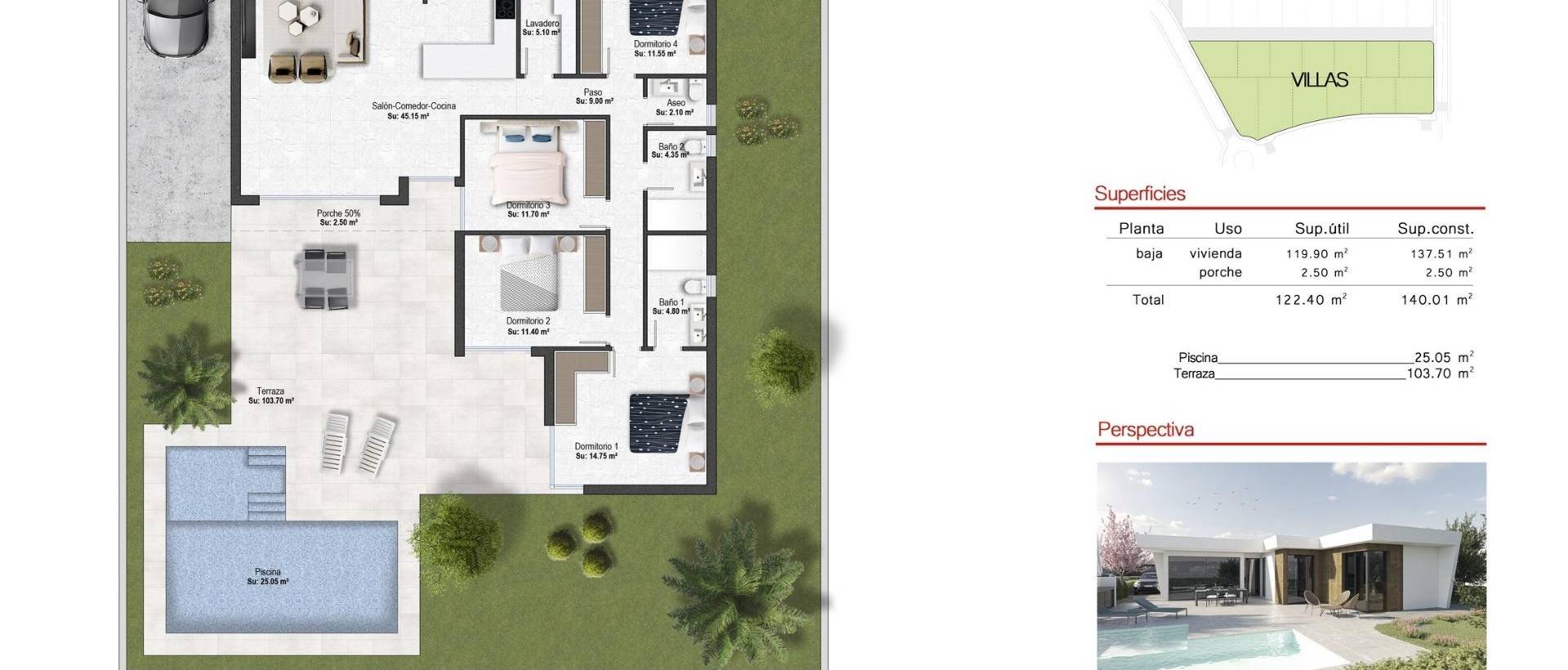 Obra Nueva - Villa / Chalet - BAÑOS Y MENDIGO - Altaona Golf