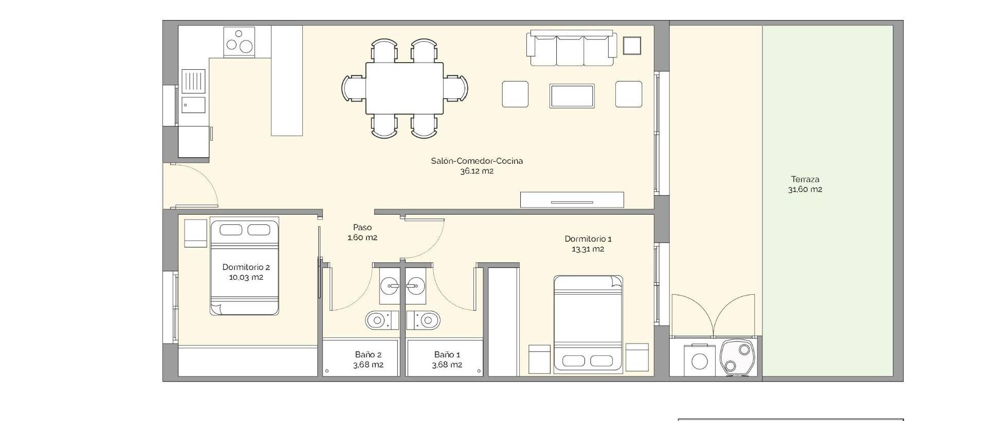 New - Ground floor apartment - Finestrat - Puig Campana Golf