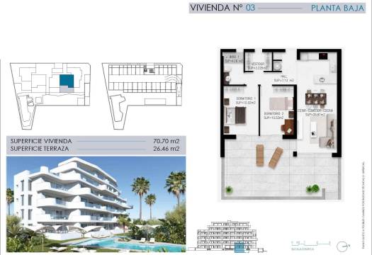 New - Ground floor apartment - Pilar de la Horadada - Mil Palmeras
