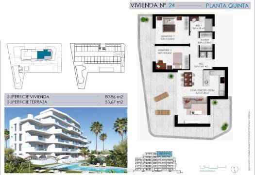 Obra Nueva - Apartmento - Pilar de la Horadada - Mil Palmeras