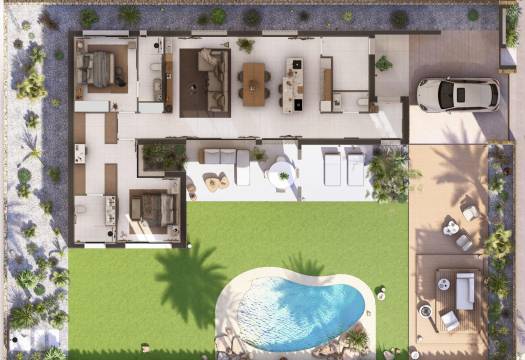 Obra Nueva - Villa / Chalet - BAÑOS Y MENDIGO - Altaona Golf